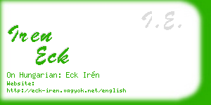 iren eck business card
