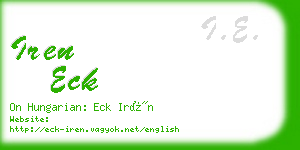 iren eck business card